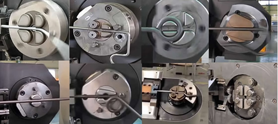 中德線(xiàn)材成型設(shè)備多用于汽車(chē)零部件加工、自行車(chē)車(chē)筐后尾架成型，廚衛(wèi)置物架等